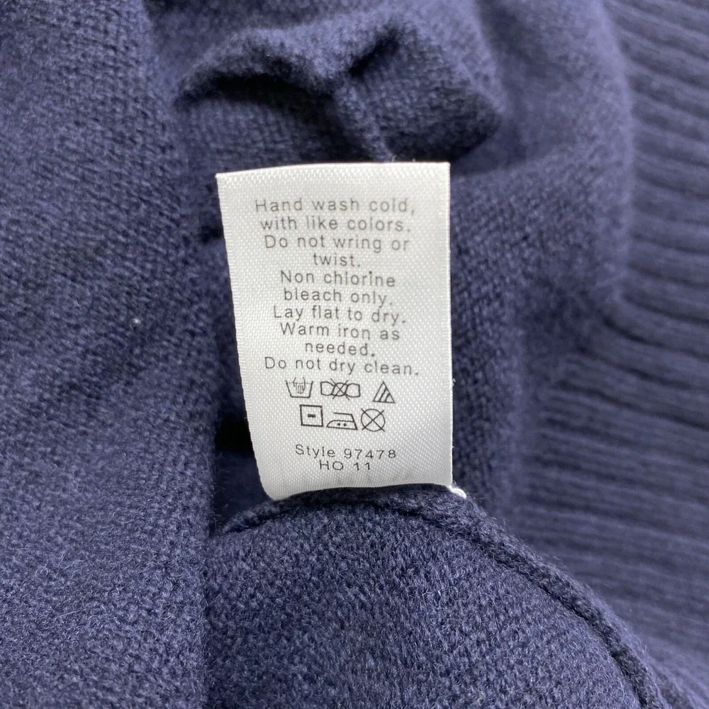J Crew Lambswool Button Sweater Vest Mens XL Navy Blue Preppy Casual Grandpacore